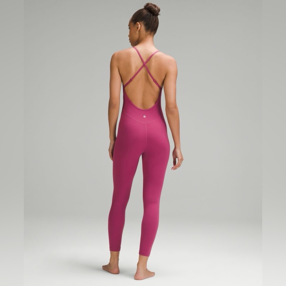 🍋Lululemon Jumpsuit Align™ Cross-Back Bodysuit 25" Color Washed Mauve Size: 6